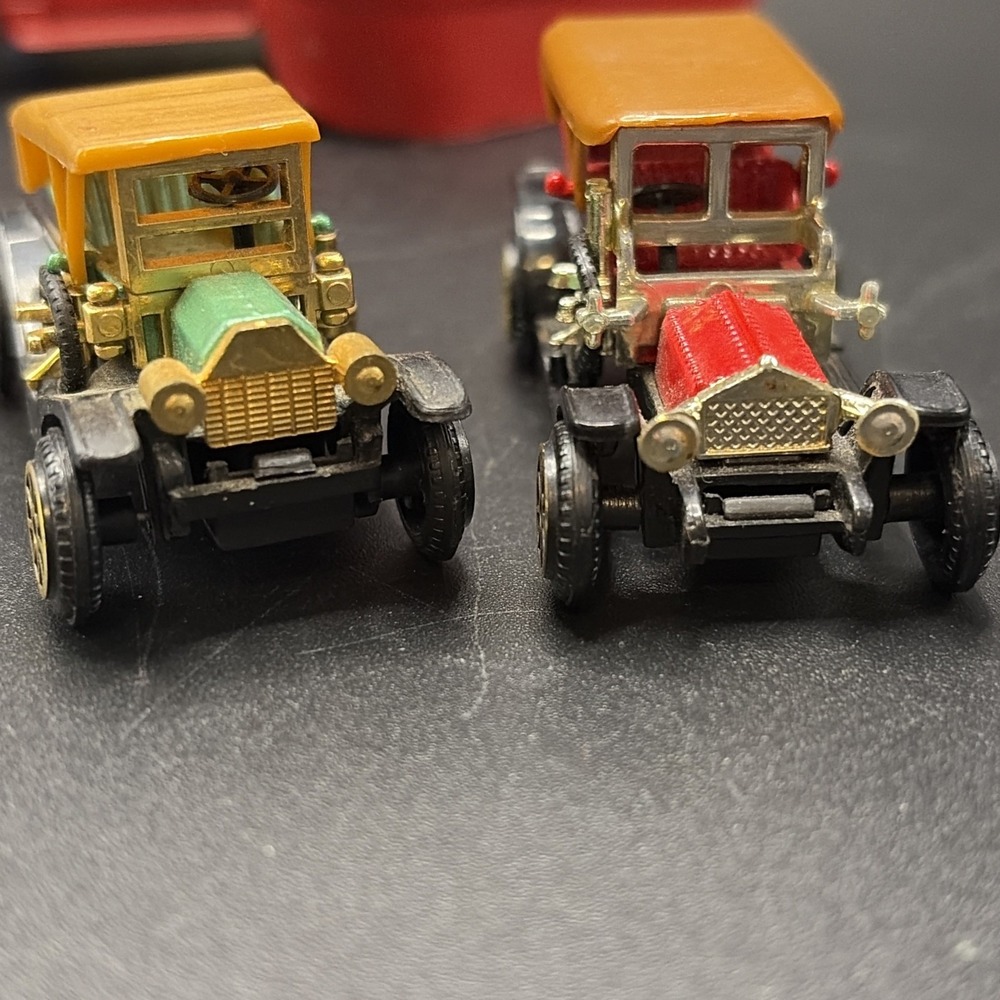 5 Vintage/Miniature Old Time Die Cast Metal Cars/Boat/japan - Picture 11 of 12